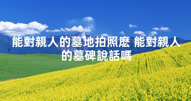 能對親人的墓地拍照麽 能對親人的墓碑說話嗎